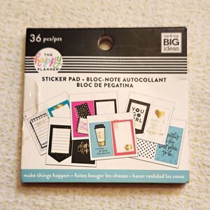 Vintage 2019 Happy Planner Make Things Happen Sticker Pad 36 pc Motivation New